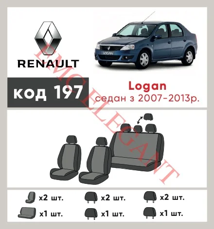 Наші авточохли для Renault Logan I 2004-2009 седан мають розділення спинок та сидінь, що забезпечує ідеальну посадку і захист кожного елементу сидінь. Крім того, ми пропонуємо чохли з відповідною кількістю підголовників та підлокотників, щоб забезпечити повну захист вашого автомобіля. Перегляньте фото на dlx.in.ua та замовляйте прямо зараз!