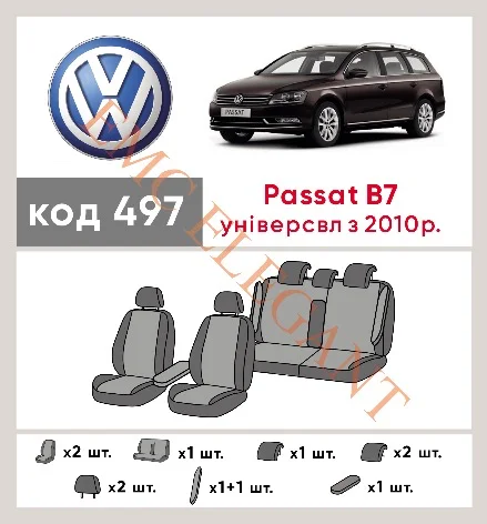 Наши автомобильные чехлы для Volkswagen Passat B7 2011-2015 універсал 5 дв. имеют разделение спинок и сидений, что обеспечивает идеальную посадку и защиту каждого элемента сидений. Кроме того, мы предлагаем чехлы с соответствующим количеством подголовников и подлокотников, чтобы обеспечить полную защиту вашего автомобиля. Просмотрите фото на dlx.in.ua и закажите прямо сейчас!