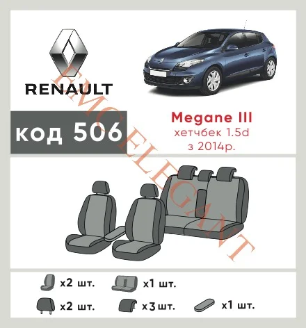 Наши автомобильные чехлы для Renault Megane III Рестайлінг 2 2014-2016 хетчбек 5 дв. Роздільна имеют разделение спинок и сидений, что обеспечивает идеальную посадку и защиту каждого элемента сидений. Кроме того, мы предлагаем чехлы с соответствующим количеством подголовников и подлокотников, чтобы обеспечить полную защиту вашего автомобиля. Просмотрите фото на dlx.in.ua и закажите прямо сейчас!