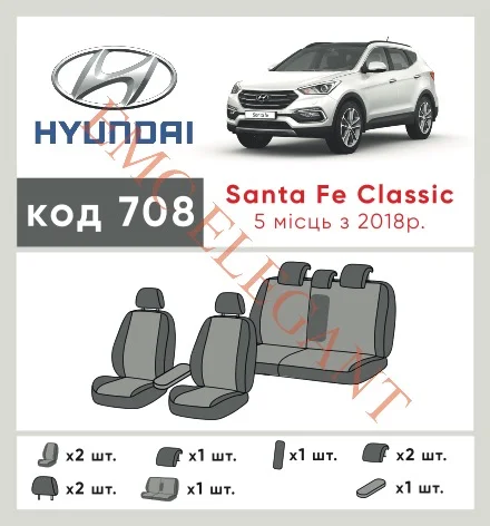 Наші авточохли для Hyundai Santa Fe IV 2018-2021 позашляховик 5 дв. мають розділення спинок та сидінь, що забезпечує ідеальну посадку і захист кожного елементу сидінь. Крім того, ми пропонуємо чохли з відповідною кількістю підголовників та підлокотників, щоб забезпечити повну захист вашого автомобіля. Перегляньте фото на dlx.in.ua та замовляйте прямо зараз!